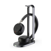 YEALINK WIRELESS BH72 UC DUAL HEADSET , BT51 USB-A DONGLE, BUSY LIGHT , STAND , USB-A